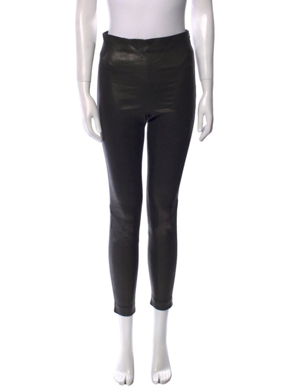 FRAME Lamb Leather Skinny Leg Pants - Black | XS | US 24